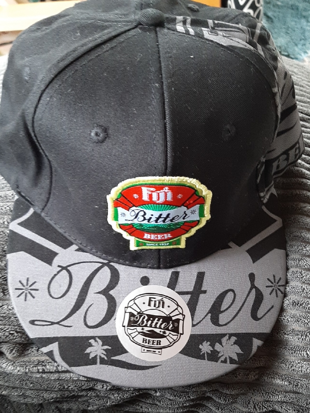 Fiji Bitter Black & Gray Snapback Hat